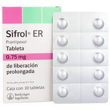 Sifrol ER Extended Release 0.75mg 10 Tabletas, (Mirapexï»¿) Pramipexole
